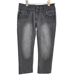 Hydraulic Women’s Cotton Blend Dark Gray Ankle Jeans